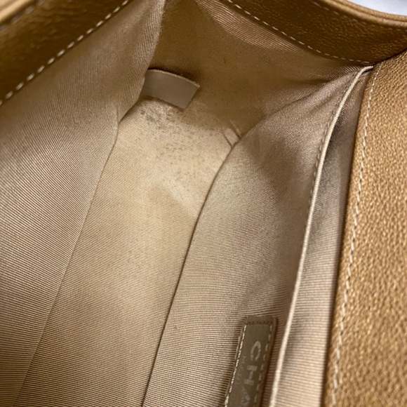 Authentic Chanel calfskin old medium boy in tan color - Picture 14 of 16